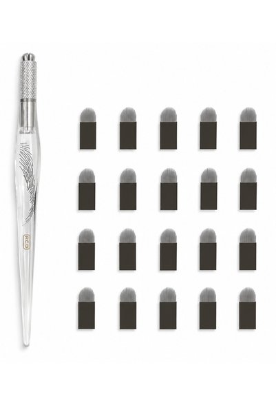 Lalvolin Microblading Seti Kıl Tekniği Microblading Kalemi - 20 Adet U Iğneli...