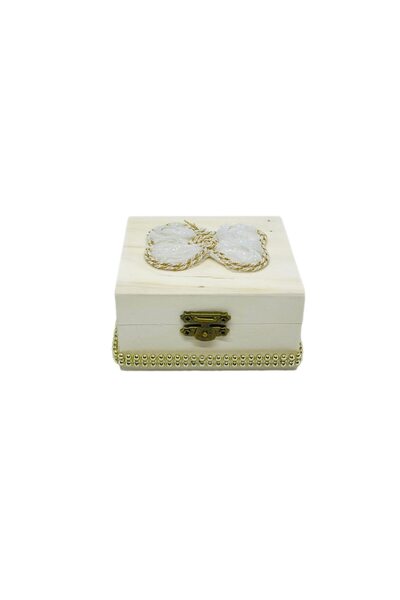OEM Cutie din lemn pentru prima șuviță de păr, pătrată 10x10x5cm, personalizată