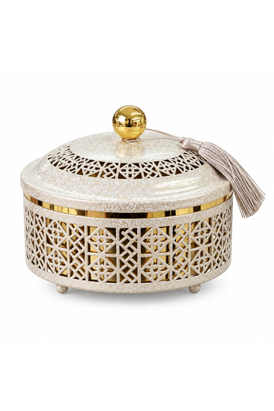 AKDC Metal Candy Bowl with Lid - 23×10cm