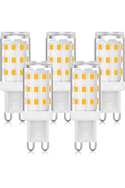 OEM Set de 5 becuri LED G9, 3W, Lumină caldă 3000K, Echivalent cu halogen de ...