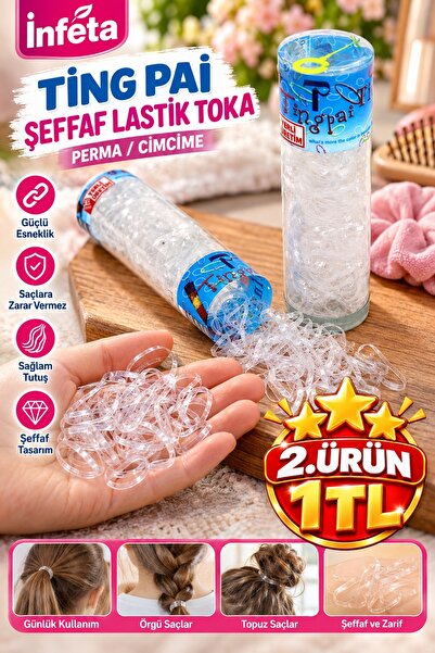 İnfeta Transparent Rubber Hair Tie Perma Cimcime Mini Hair Rubber
