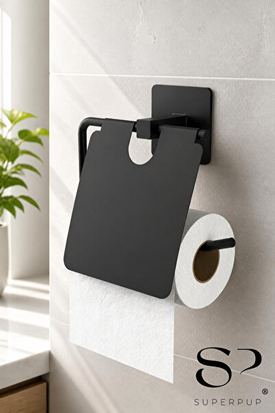 SUPERPUP Metal Covered Toilet Paper Holder Adhesive