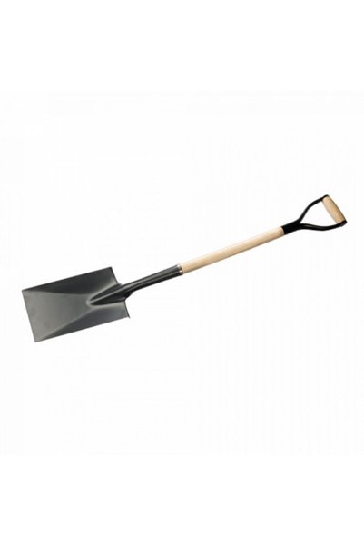 Silverline Lopată metalică pentru săpat, mâner din lemn lăcuit, cap pătrat, 1...
