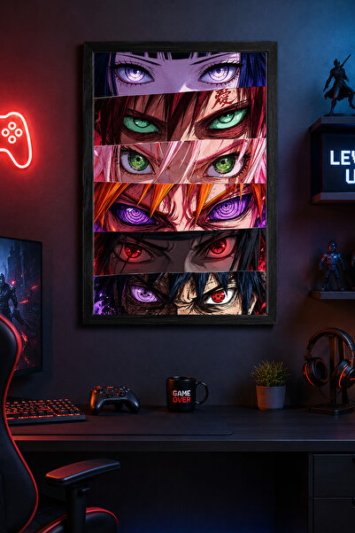 Charmbi Demon Slayer Tablou de perete modern cu ramă neagră Poster personaliz...