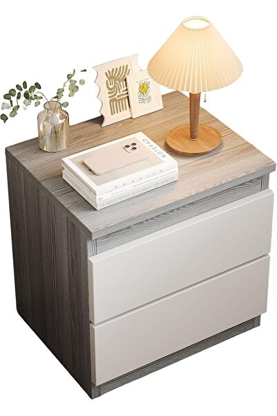 Generic Modern Bedside Table with 2 Drawers, Thickened Wooden Nightstand, Bed...