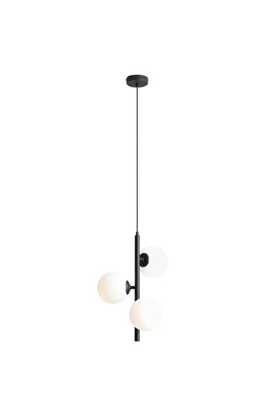 Aldex Lustră suspendată Fin S 3, Aldex, metal, E14, Negru, 34x34x120cm