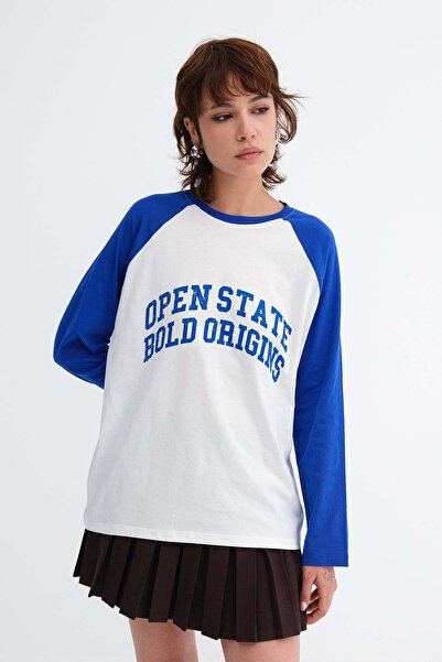 Addax Baskılı Uzun Kollu T-shirt B9062