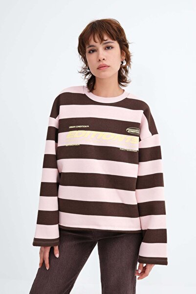 Addax Striped Şardonlu Sweatshirt B10753