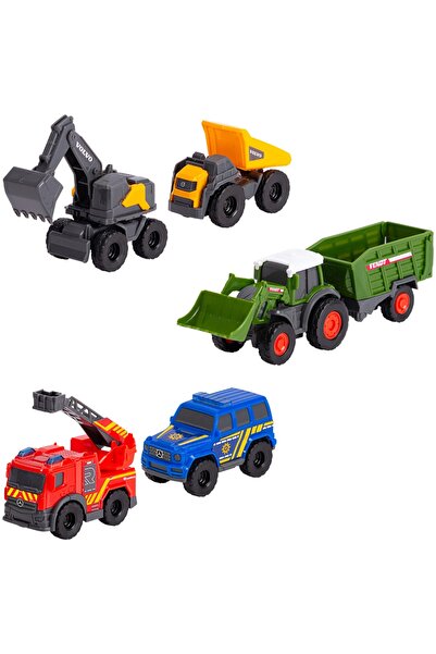 Dickie Toys Set Micro City Team 9 cm cu 5 vehicule