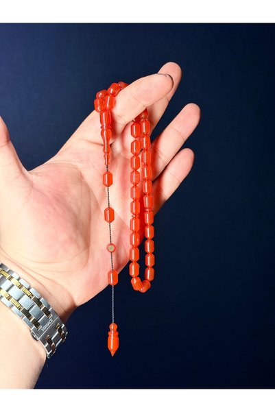 Tesbih-i Hazır Tesbihçilik Master Signed Colorful Alexander Model Crimped Amber Prayer Beads