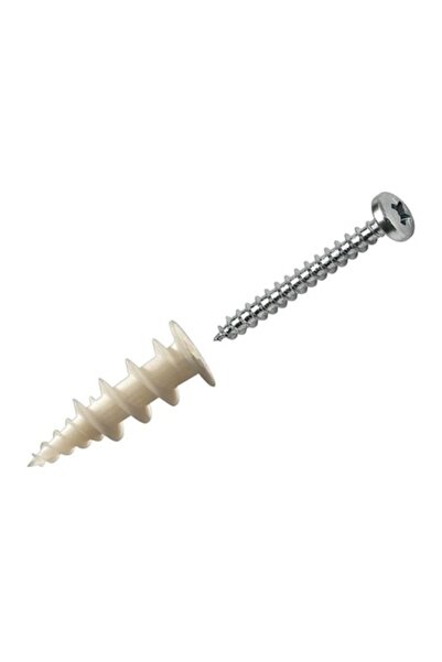 Celo Set de 50 de șuruburi + 50 de dibluri profesionale din nailon pentru gip...