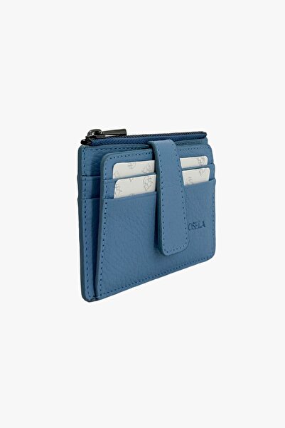 SOSELA 23-1049 Blue Leather Wallet