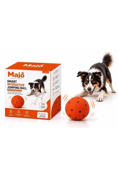 Majo AKILLI ZIPLAYAN KÖPEK TOPU - ŞARJLI OTOMATİK HAREKETLİ VE ETKİLEŞİMLİ