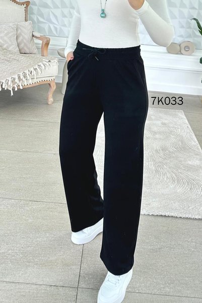 İnce Topuk Elastic Waist Modal Trousers 7K033