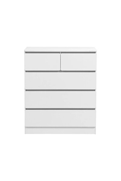 Mobatelier Comodă modernă cu 5 sertare, 80x40x95 cm, Alb
