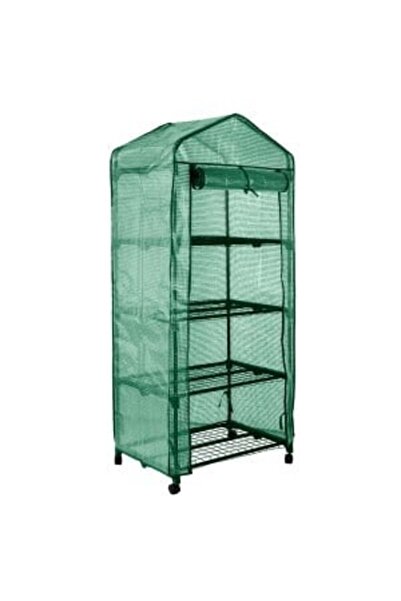 NEO Tools Seră 69 x 49 x 160 cm, folie PE, structură metalică, cu roți