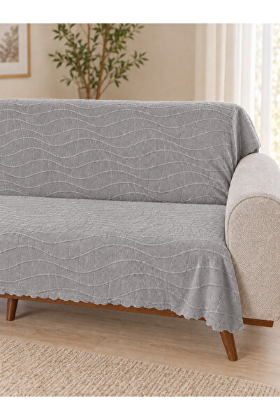 Faiend Premium Dot Based Wave Patterned Sofa Cover Sofa Bed Cover Textured Sponge-Free Sofa Wrap