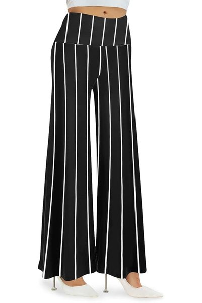 GENERAL Arolina Women's Stretchy Wide Leg Palazzo Lounge Pants Casual Comfy H...