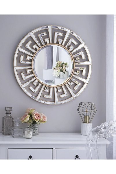 Mobatelier Oglindă decorativa de perete, Argintiu