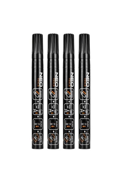 NEO Tools Marker gros pentru construcții, negru, permanent, rezistent la apă,...