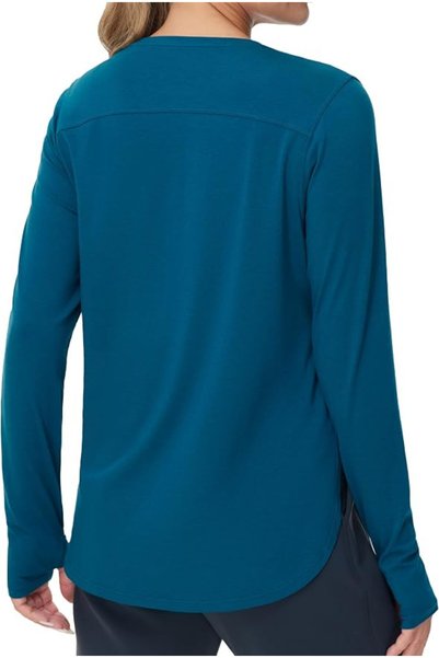 THE GYM PEOPLE Women's Long Sleeve Workout Shirts Lightweight Cotton Running ...