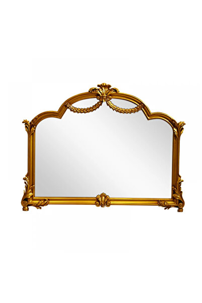 Mobatelier Oglindă decorativă de perete, ramă aurie antichizată, 70x90 cm