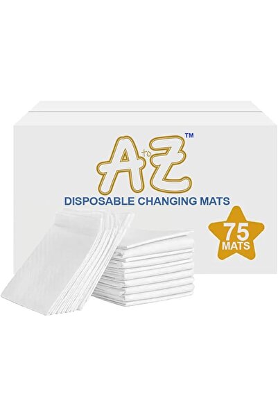 A to Z حصيرة تغيير حفاضات كبيرة للاستخدام مرة واحدة (45 × 60 سم) - عبوة من 75...