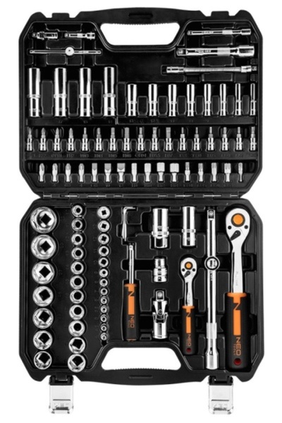 NEO Tools Set de chei tubulare 1/4 ", 1/2 ", 94 piese