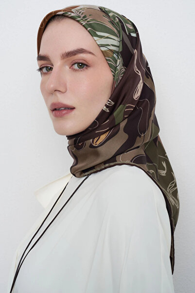 ED Scarf وشاح تيلسام تويل الحريري - بني