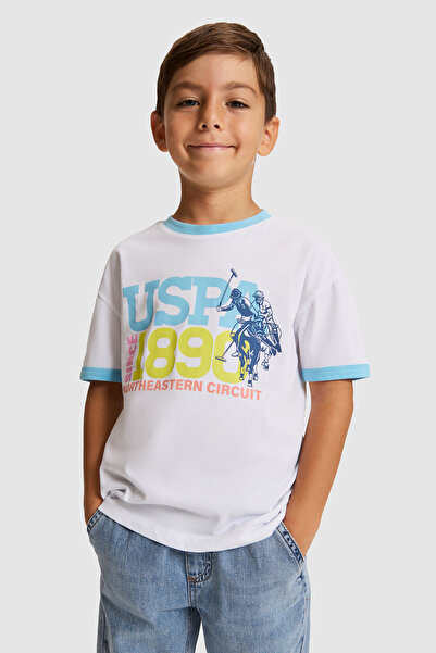 U.S. Polo Assn. Boy's White T-Shirt 50327018-Vr013