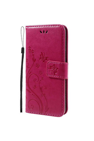 ERBORD Husă tip carte pentru iPhone 7/8/SE 2020/SE 2022, Fluture, roz