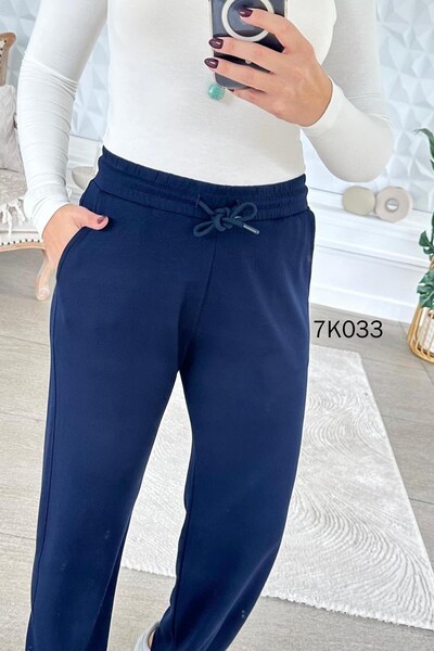 İnce Topuk Elastic Waist Modal Trousers 7K033