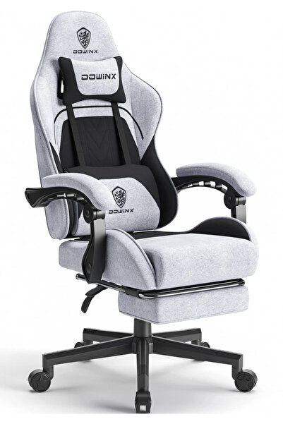 Topscaune DOWINX 6658B - Scaun Gaming Ergonomic, Masaj in perna lombara, Supo...
