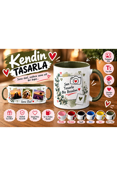 Kişiye Özel Kupa Bardak – İsim, Fotoğraf ve Mesaj Seçenekleriyle ( KENDİN TASARLA )