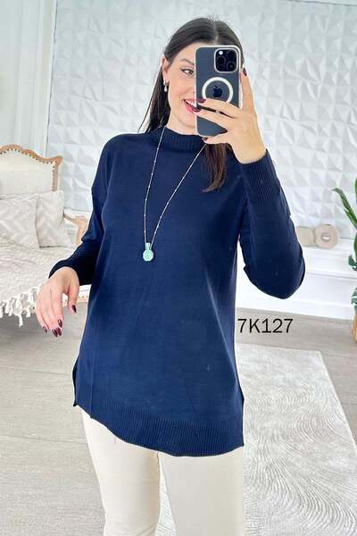 İnce Topuk Crew Neck Knitwear Blouse 7K127