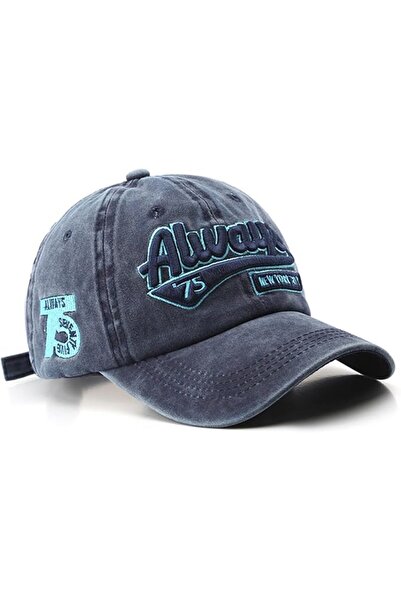GENERAL Vintage Baseball Cap Washed Denim Trucker Cap Cotton Sun Hat Embroide...