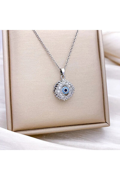 Peach Jewelry Peach Jewerly Γυναικείο Κολιέ Μάτι Από Χάλυβα Τιτανίου