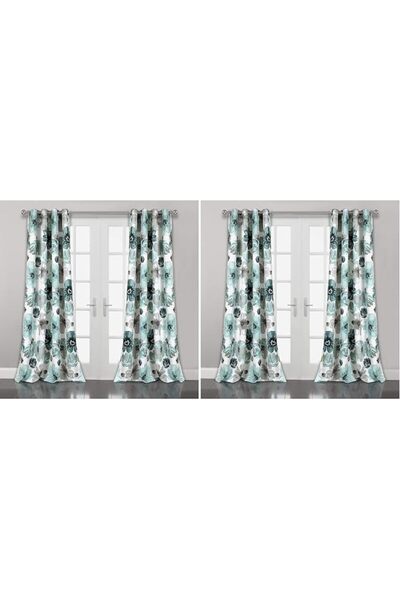 Lush Decor ستائر نوافذ لتصفية الضوء من ليه، زوج، عرض 52 بوصة × طول 95 بوصة، أ...