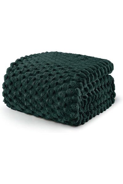 Exclusivo Mezcla 3D Fleece Queen Size Blanket for Bed, Navy Blue