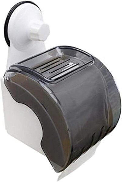 DRAMA HOME Toilet Paper Holder Waterproof White/Black 21x13x15cm