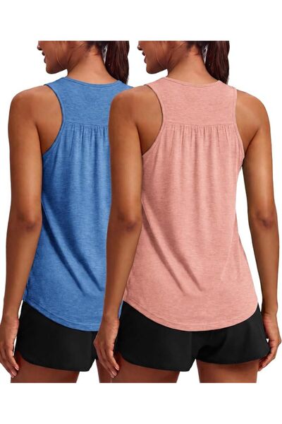 GENERAL PINSPARK Workout Tank Tops Woman Yoga Shirt Racerback Loose Athletic ...