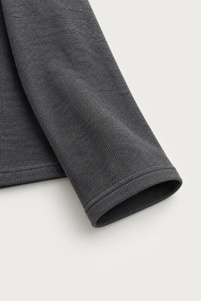no7man Kiearan - Dark Gray - Buttoned Collar - Long Sleeve Men's T-Shirt