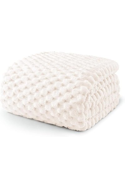 Exclusivo Mezcla 3D Fleece Queen Size Blanket for Bed, Navy Blue