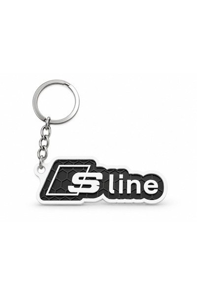 Autohelix MSA Breloc auto Audi S line cu lanț și inel