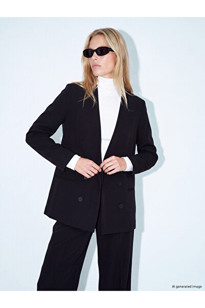 LC Waikiki Alita City Lcw Vision Black Plain Standard & Regular Women's Blaze...