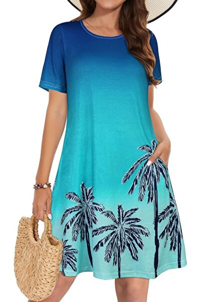 GENERAL elescat Summer Dresses for Women Casual Sleeveless Tshirt Beach Flowy...