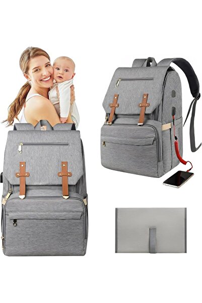 BYBEO Baby Diaper Bag Backpack, Multifunctional Diapers Changing Backpacks, W...
