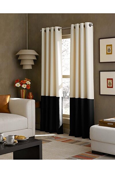 Curtainworks ستارة كيندال ذات الألوان المتعددة مع حلقات معدنية، 84 بوصة (84 ب...