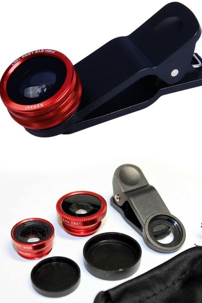 ThenTech Balık Gözü Lens Fish Eye 3 Wide Geniş Açılı Makro Telefon Lensi