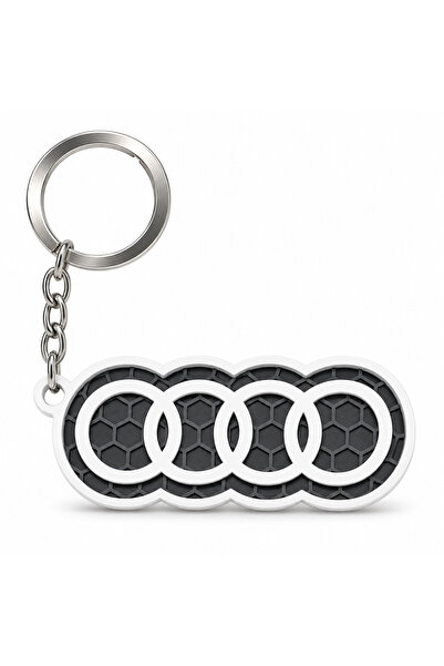 Autohelix MSA Breloc auto cu logo Audi, cu lanț și inel